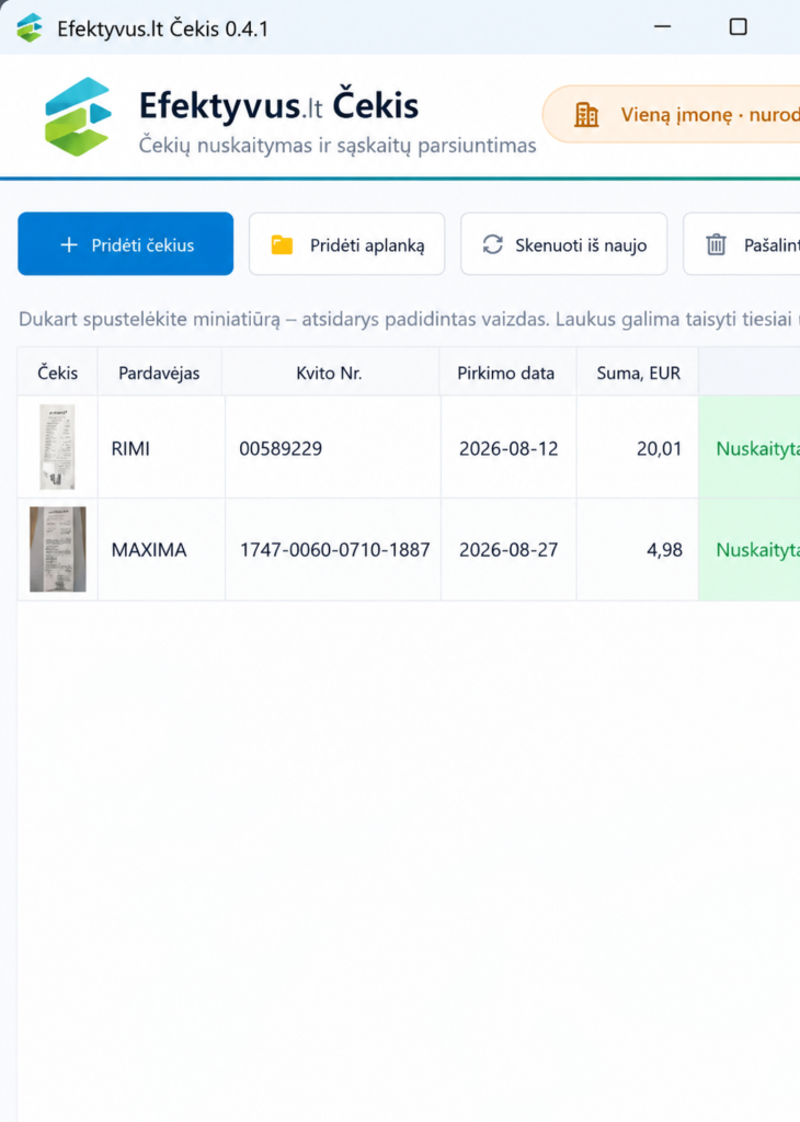efektyvus.lt Čekis receipt manager efektyvus.lt Čekis receipt manager